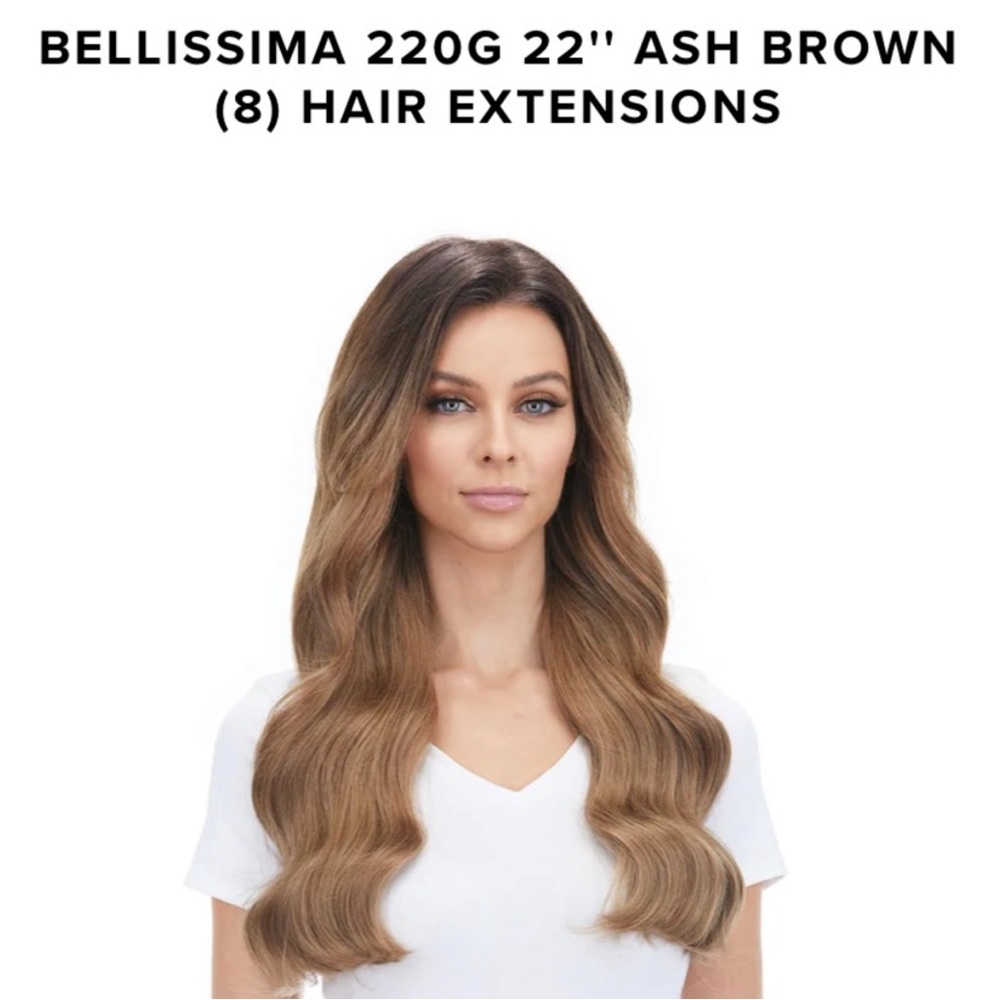 BELLAMI BELLISSIMA 220G 22" ASH
BROWN (8) HAIR EXTENSIONS